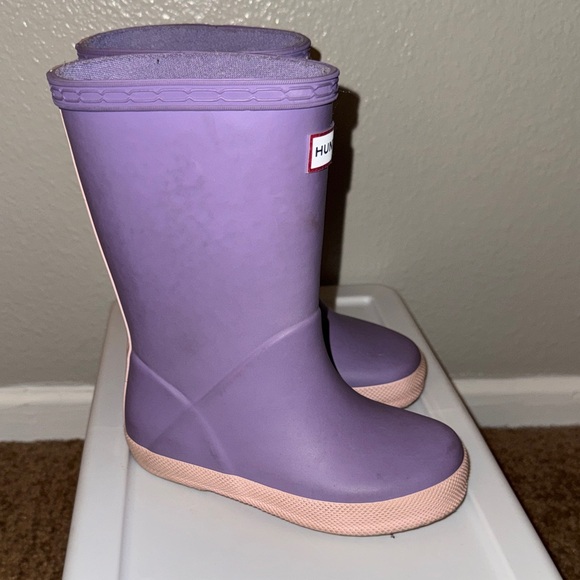 Hunter Purple and Pink Rain Boots - Picture 5 of 6